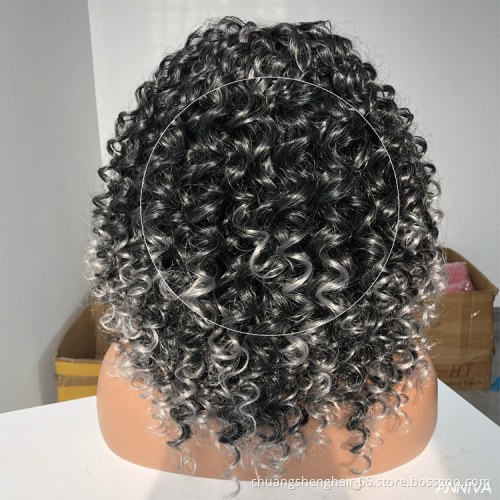 High temperature resistance natural ombre blond colors synthetic hair wigs for black Women afro kinky curly wig